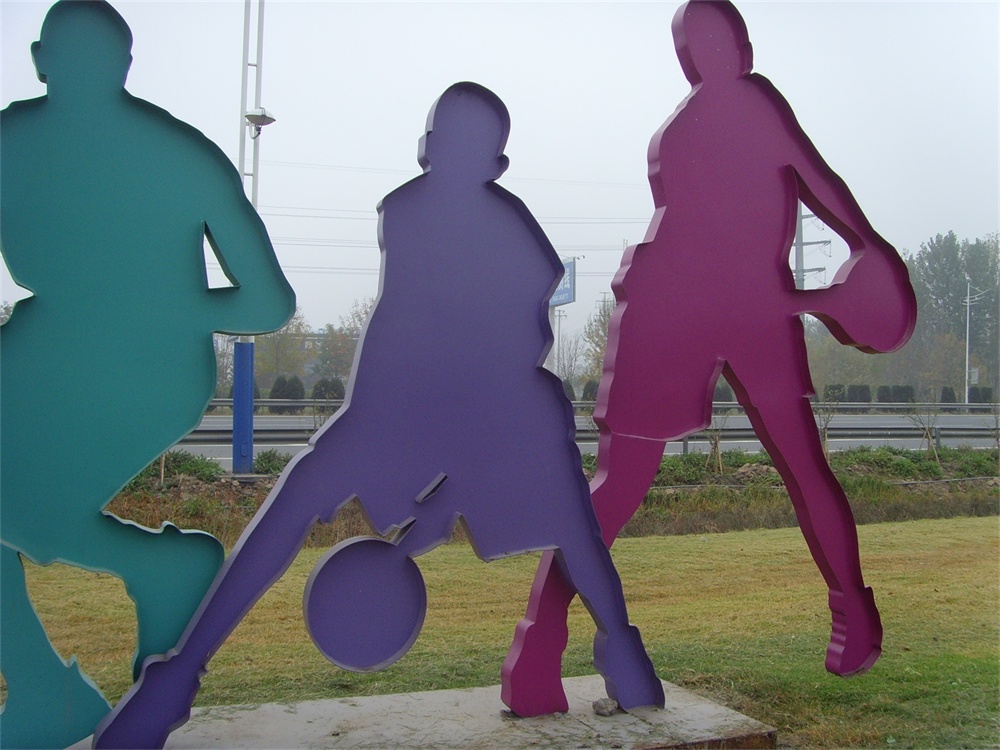 濟南濟陽運動人物剪影不銹鋼雕塑